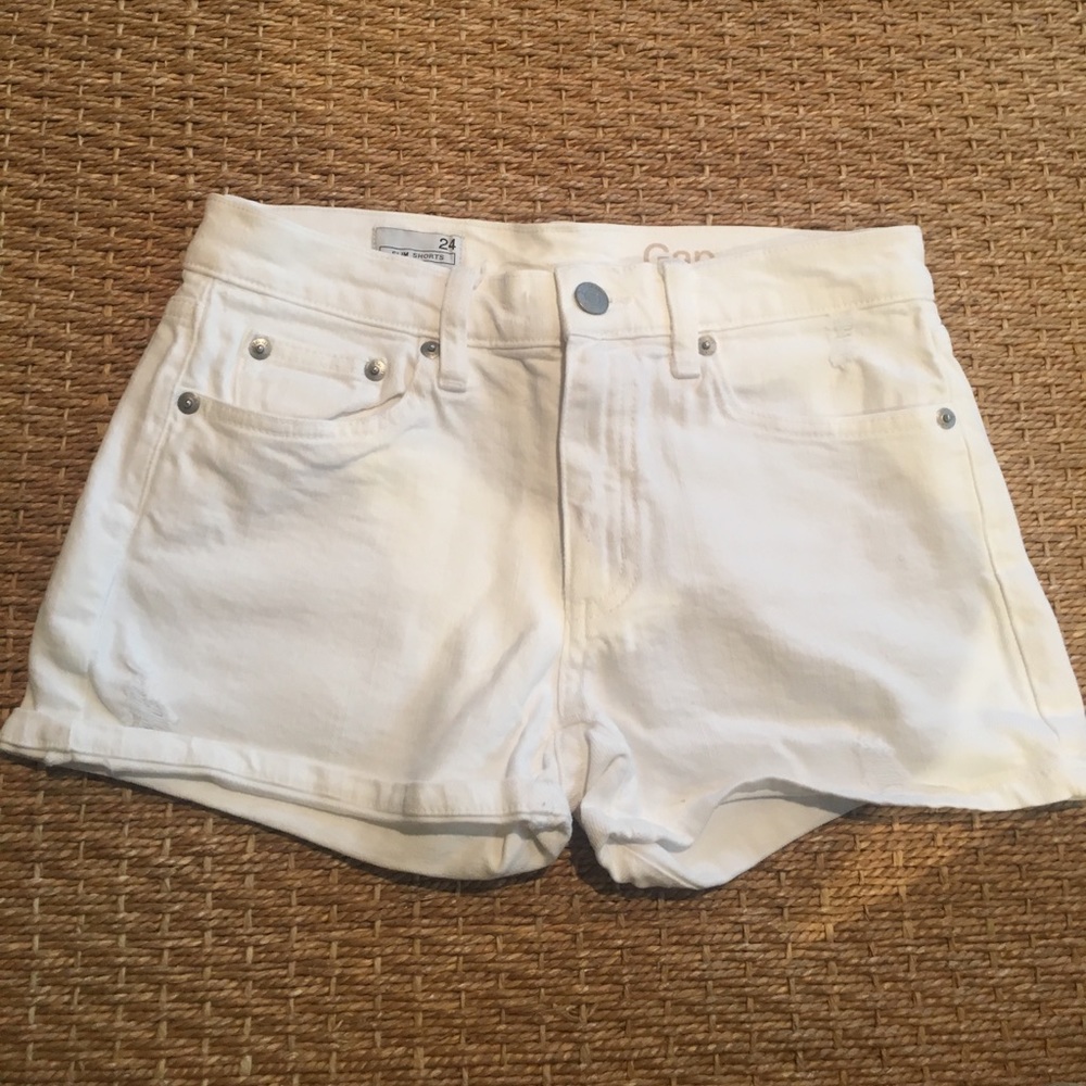 Gap White Jean Shorts